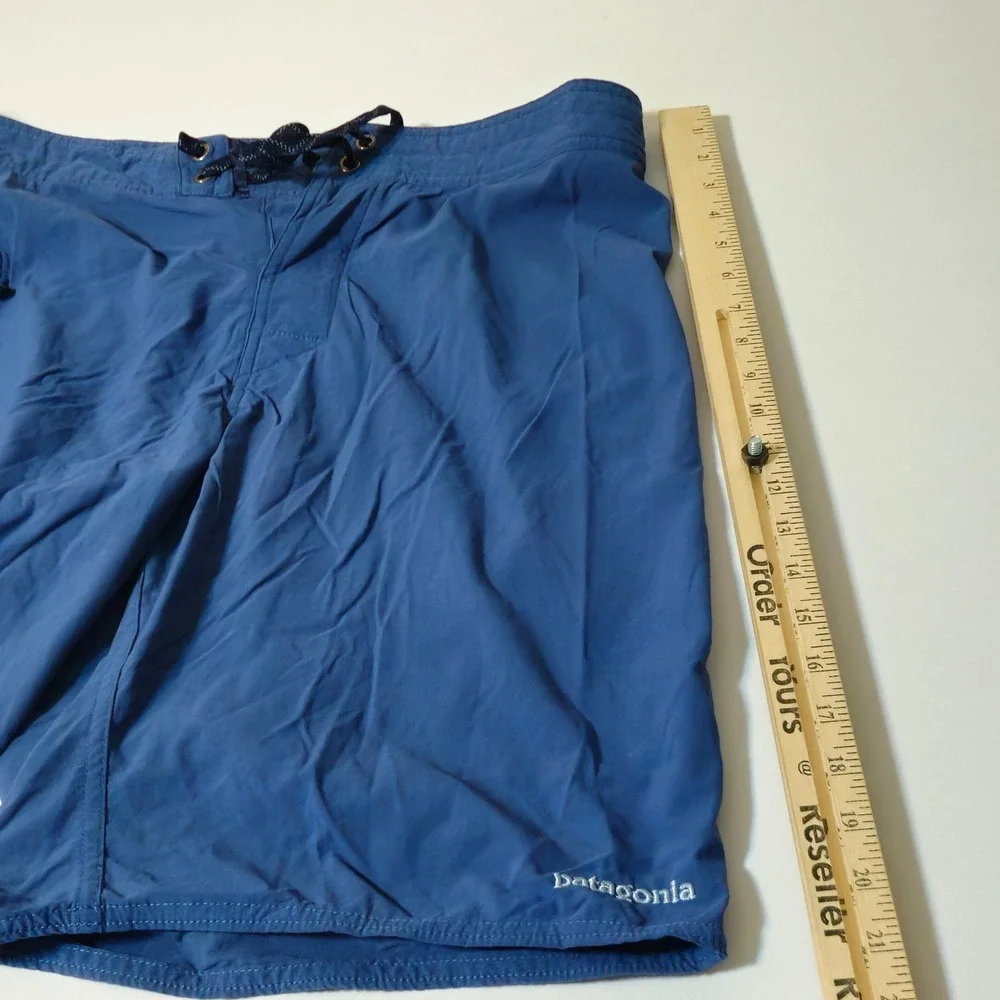 Patagonia Board Shorts‎ Mens 35 Blue Nylon Spandex Swim Trunks Pocket